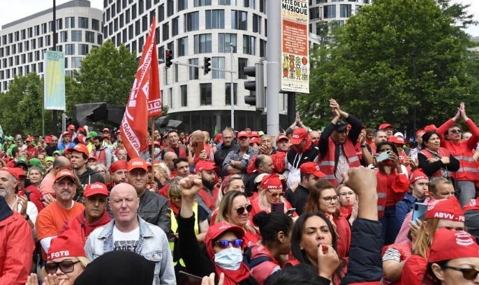 70 000 работници на протест в Брюксел заради поскъпването на живота